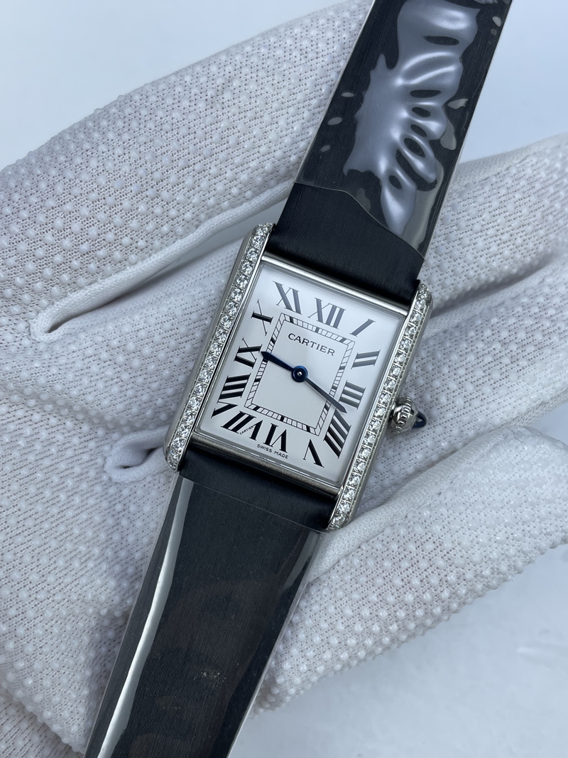 (준비완료/특급배송)NO.2746/AF공장 까르띠에 탱크머스트 25.5미리 라지사이즈 다이아베젤