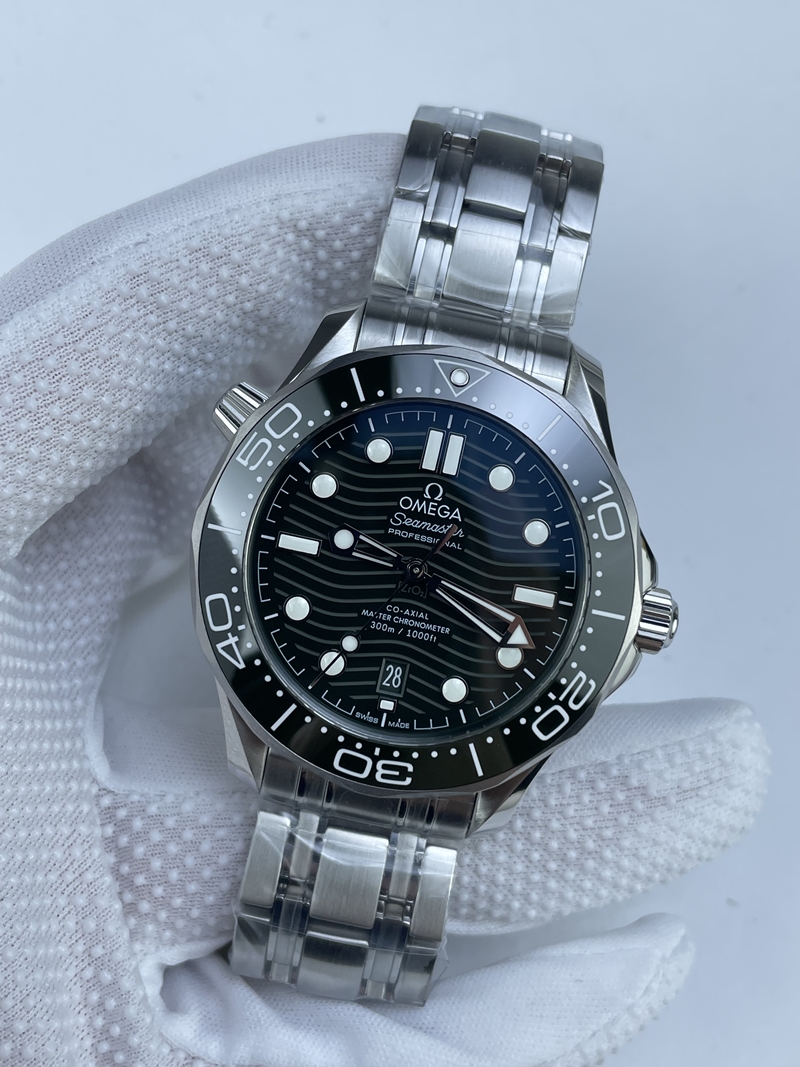 (준비완료/특급배송)NO.2783/VS공장 오메가 씨마스터 다이버 300M 스틸 그린다이얼 브레이슬릿V4 VS8800 (최신무브업버전)